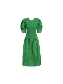 推荐Ganni Womens Green Dress商品
