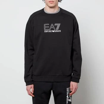 推荐EA7 Men's Visability Fleece Sweatshirt - Black商品