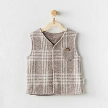 Andy Wawa | Beige Plaid Pocket Vest,商家Premium Outlets,价格¥168