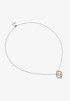 Djihan | Cube Mirage Diamond Chain Necklace in 18-karat Rose Gold,商家Thahab,价格¥12007