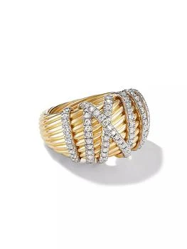 David Yurman | Helena Dome Ring in 18K Yellow Gold,商家Saks Fifth Avenue,价格¥47445