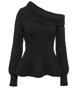 推荐One-shoulder wool and cashmere sweater商品
