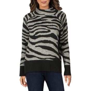 推荐Beach Lunch Lounge Womens Taylor Zebra Print Funnel Neck Pullover Sweater商品