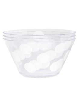 商品Kate Spade | Jumbo Dot 3-Piece Acrylic Bowl Set,商家Saks OFF 5TH,价格¥122图片