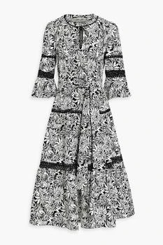 Diane von Furstenberg | Julia belted floral-print cotton-blend poplin midi dress 4折×额外8折x额外9.5折, 额外八折, 额外九五折