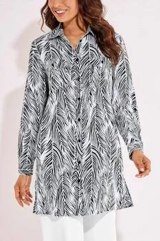 推荐Santorini Tunic Shirt In Black/white商品