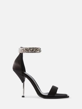 elyse walker好用吗, Alexander McQueen | Crystal Cuff Stiletto Sandal商品图片 2.5折×额外8折, 独家减免邮费, 额外八折