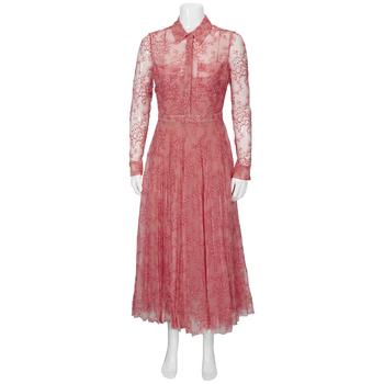 巴宝莉衬衫真假, Burberry | Clementine Pleated Lace Shirt Dress In Pale Apricot / Coral商品图片 6.9折