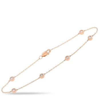 商品LB Exclusive | 14K Rose Gold 0.25 ct Diamond Bracelet,商家Jomashop,价格¥3171图片