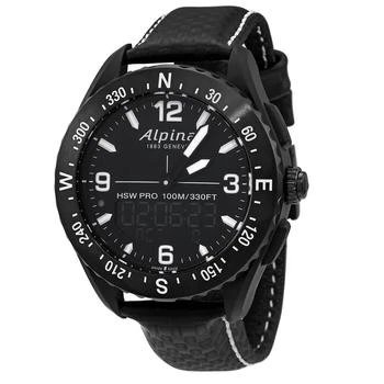 Alpina | Alpinerx Alarm Quartz Analog-Digital Black Dial Men's Smart Watch AL-283LBBW5AQ6,商家Jomashop,价格¥3580