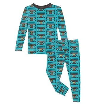 KicKee Pants | Long Sleeve Pajama Set (Big Kids),商家Zappos,价格¥314
