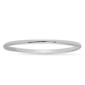 Solid 14k Gold Wedding Band Ring in White Gold, Yellow Gold 1mm Thin Stacking Band in Size 6 to 8