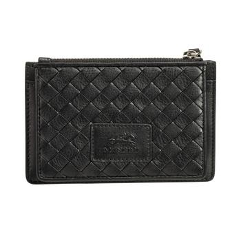 Vicenzo Leather, Mancini Leather Goods | Women's Basket Weave Collection RFID Secure Card Case and Coin Pocket商品图片 