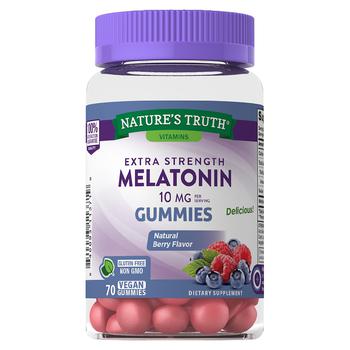 商品Nature's Truth | Melatonin Gummies 10 mg Natural Berry Flavor,商家Walgreens,价格¥105图片