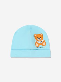 推荐Moschino Blue Baby Boys Teddy Bear Logo Hat商品