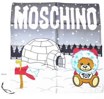 推荐Moschino莫斯奇诺  雪屋主题围巾 - 灰色商品