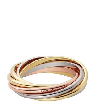 美国卡地亚戒指, Cartier | White, Yellow and Rose Gold Trinity Ring商品图片 