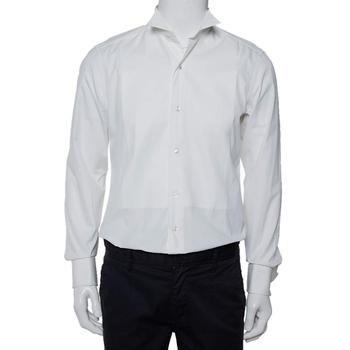 zegna 衬衫, [二手商品] Zegna | Ermenegildo Zegna White Cotton Wing Collar Detail Tuxedo Shirt M商品图片 2.6折