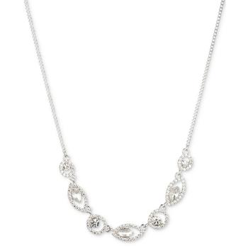 商品Givenchy | Pavé Crystal Orb Frontal Necklace, 16" + 3" extender,商家Macy's,价格¥208图片
