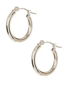 KARAT RUSH | 14K White Gold 15mm Shiny Hoop Earrings,商家Nordstrom Rack,价格¥924