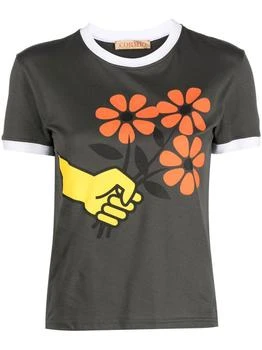 推荐CORMIO graphic-print cotton t-shirt商品