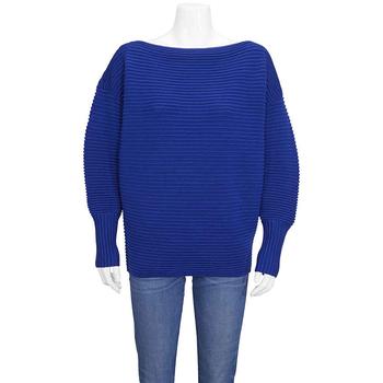 推荐Ladies Sweaters Blue One Shoulder Sweater商品