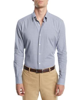 zegna 衬衫好用吗, Zegna | Men's Tonal-Check Sport Shirt商品图片 4.8折