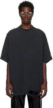 Balenciaga | Black 3B Repaired T-Shirt 