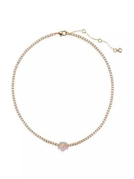 Kate Spade | Precious Pansy Gold-Plated, Cubic Zirconia & Mother-Of-Pearl Tennis Necklace,商家Saks Fifth Avenue,价格¥1461