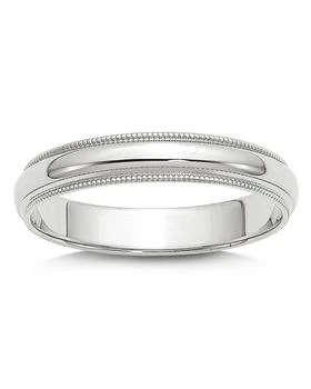 Bloomingdale's | Men's 4mm Half Round Milgrain Band 14K White Gold - 100% Exclusive,商家Bloomingdale's,价格¥2323