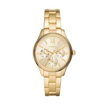推荐Fossil Women's Rye Multifunction, Gold-Tone Alloy Watch商品
