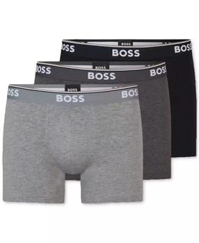 Hugo Boss | Men's Power 3-Pk. Tipped Logo Waistband Boxer Briefs,商家Macy's,价格¥205