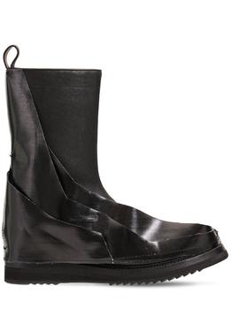 rick owens男鞋, Rick Owens | Lvr Exclusive Leather Creeper Boots商品图片 5折