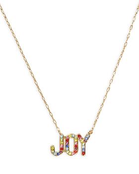 kate spade项链, Kate Spade | Rainbow Multicolor Pavè Joy Pendant Necklace in Gold Tone, 16"-19"商品图片 8折
