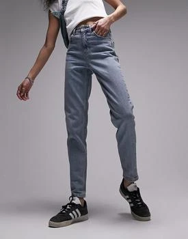 Topshop | Topshop comfort stretch Mom jeans in bleach 4.5折
