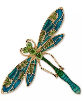 Anne Klein | Gold-Tone Blue Green Multi Dragonfly Pin,商家Macy's,价格¥144