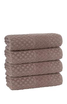商品Enchante Home | Glossy Turkish Cotton Bath Towel - Sand - Set of 4,商家Nordstrom Rack,价格¥667图片