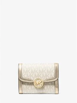 Michael Kors | Leida Medium Metallic Signature Logo Wallet,商家Michael Kors,价格¥474