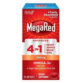 Advanced 4 in 1 500 mg Concentrated Omega-3 Fish & Krill Oil Supplement