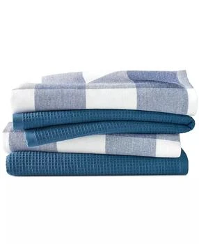 Blue Loom | Jackson Plaid Waffle Weave Kitchen Towel, Set of 4,商家Macy's,价格¥187