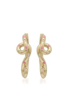Bea Bongiasca | Bea Bongiasca - 9k Yellow Gold Double Wave Hoop Earrings - Gold - OS - Moda Operandi - Gifts For Her,商家Fashion US,价格¥16933