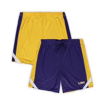 Colosseum | Men's Purple, Gold LSU Tigers Big and Tall Team Reversible Shorts商品图片,