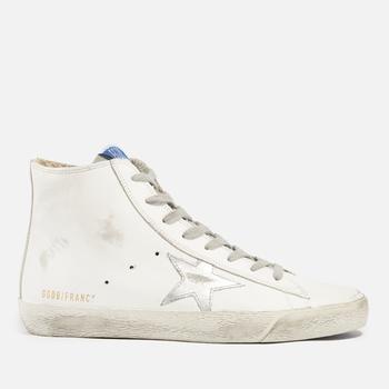 Golden Goose Francy Distressed Leather and Suede High-Top Trainers product img