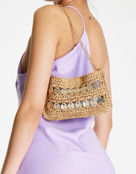 topshop包, Topshop | Topshop metal straw mix shoulder bag商品图片 