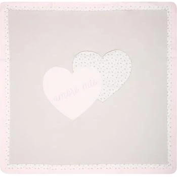 LA STUPENDERIA | Beige Blanket For Baby Girl With Hearts And Writing,商家Italist,价格¥1649