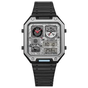 Citizen | Men's Star Wars Millennium Falcon Ana-Digi Gray-Tone Stainless Steel Bracelet Watch 33mm 独家减免邮费