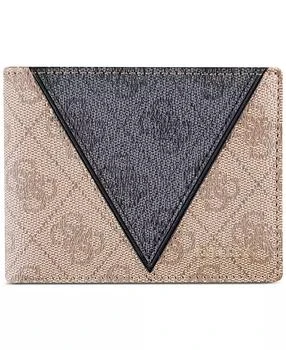 GUESS | Men's Quattro Patchwork Triangle Logo Wallet,商家Macy's,价格¥162