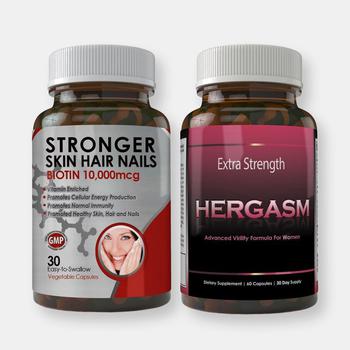 商品Totally Products | Biotin 10,000mcg and Hergasm Combo Pack,商家Verishop,价格¥181图片