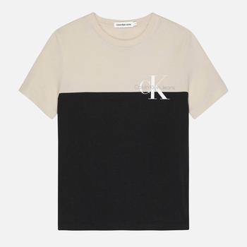 Calvin Klein | Calvin Klein Two-Tone Cotton-Jersey T-Shirt商品图片,满$75减$20, 满减