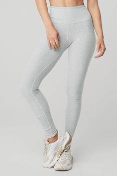 Alo | High-Waist Alosoft Lounge Legging - Athletic Heather Grey商品图片,